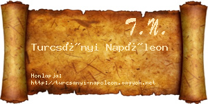 Turcsányi Napóleon névjegykártya